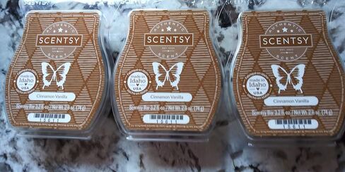 Scentsy, القرفة والفانيليا، شمع Wickless Candle Tart Warmer 3.2 أونصة، 3 عبوات (3) in Kuwait