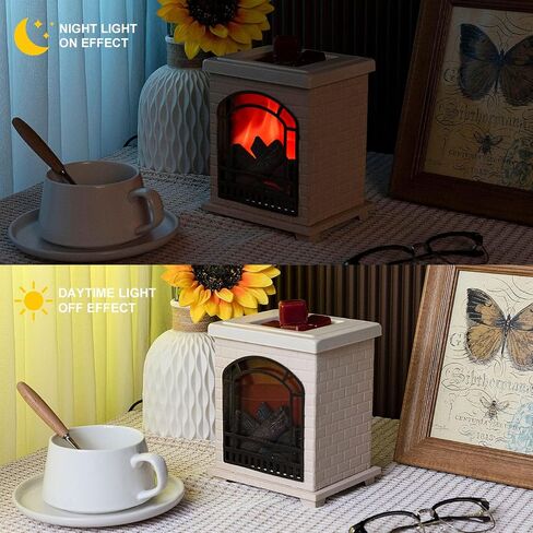 YSONG سخان شمع وامض قائم بذاته مع لهب واقعي، جهاز تسخين الشمع الكهربائي، جهاز تسخين الشمع لإذابة الشمع المعطر، جهاز إذابة الشمع لمكتب ديكور المنزل، هدايا عيد ميلاد للنساء in Kuwait