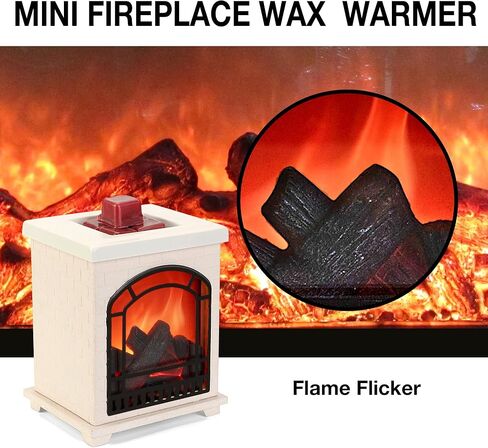 YSONG سخان شمع وامض قائم بذاته مع لهب واقعي، جهاز تسخين الشمع الكهربائي، جهاز تسخين الشمع لإذابة الشمع المعطر، جهاز إذابة الشمع لمكتب ديكور المنزل، هدايا عيد ميلاد للنساء in Kuwait