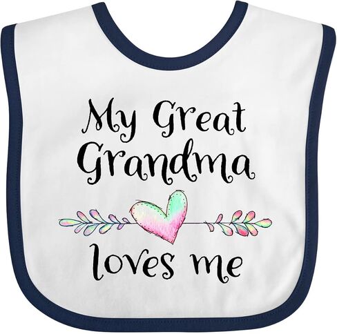 inktastic My Great Grandma Loves Me- Heart Great Grandchild Baby Bib in Kuwait