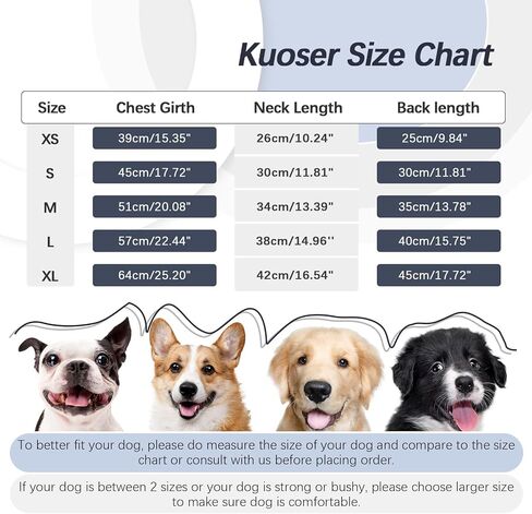 kuoser الصوف الكلبة سترة دافئة الكلب منامة، البلوز الحراري الكلب البلوز الياقة المدورة للكلاب المتوسطة الصغيرة فتاة صبي، لينة جرو عيد الميلاد الزي الكلب تساقط الملابس القط الملابس، الأزرق m in Kuwait