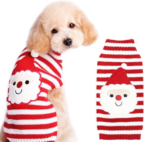 PETCARE Dog Christmas Sweater Black Ugly Funny Cute Cartoon Reindeer Cat Sweaters Jumper Holiday Dog Clothes Puppy Sweaters for Small Medium Large Dogs Fall Winter Outfits Xmas Dog Costume,XX-Small in Kuwait