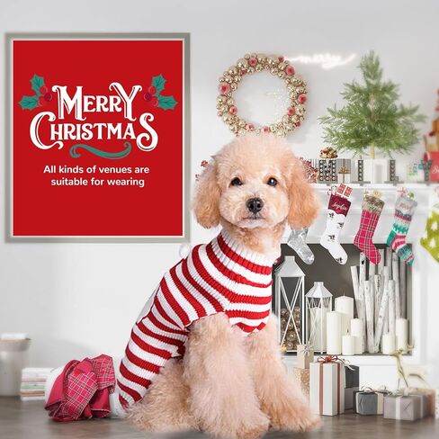 PETCARE Dog Christmas Sweater Black Ugly Funny Cute Cartoon Reindeer Cat Sweaters Jumper Holiday Dog Clothes Puppy Sweaters for Small Medium Large Dogs Fall Winter Outfits Xmas Dog Costume,XX-Small in Kuwait