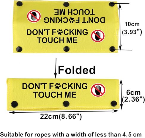 Funny Dog Leash Sleeve Have Don't Touch Me Dog Leash Wrap Wrap Alert Hanging ID Patch Tag Pet Birthday Gift(Don't Touch Me-Sleeve) in Kuwait