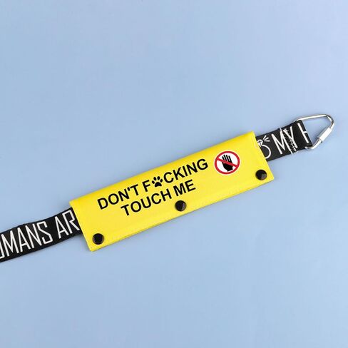 Funny Dog Leash Sleeve Have Don't Touch Me Dog Leash Wrap Wrap Alert Hanging ID Patch Tag Pet Birthday Gift(Don't Touch Me-Sleeve) in Kuwait