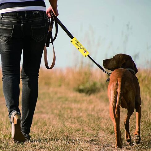 Funny Dog Leash Sleeve Have Don't Touch Me Dog Leash Wrap Wrap Alert Hanging ID Patch Tag Pet Birthday Gift(Don't Touch Me-Sleeve) in Kuwait