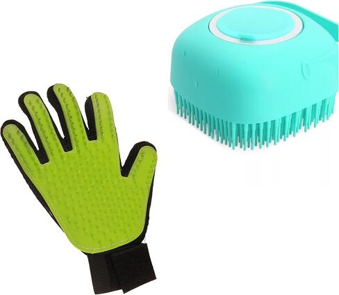 Pet grooming pack, shower brush, hair remover glove in Saudi Arabia