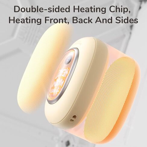 JISULIFE أجهزة تدفئة اليد قابلة لإعادة الشحن، جهاز تدفئة اليدين USB بضوء كبسولة الفضاء، بنك طاقة كهربائي لتدفئة اليد بقدرة 9000 مللي أمبير في الساعة، 3 مستويات تسخين، سخان أيدي ساخن محمول قابل لإعادة الاستخدام لهدايا صيد الجولف والتخييم in Kuwait