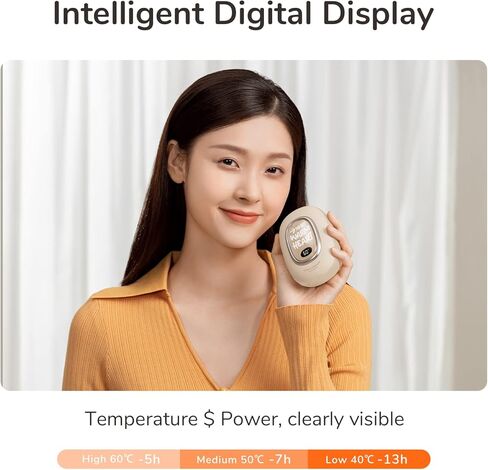 JISULIFE أجهزة تدفئة اليد قابلة لإعادة الشحن، جهاز تدفئة اليدين USB بضوء كبسولة الفضاء، بنك طاقة كهربائي لتدفئة اليد بقدرة 9000 مللي أمبير في الساعة، 3 مستويات تسخين، سخان أيدي ساخن محمول قابل لإعادة الاستخدام لهدايا صيد الجولف والتخييم in Kuwait