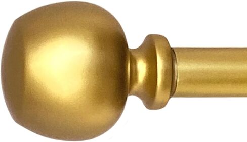 Morena 48-86 Inch Adjustable Curtain Rod Set, 5/8 Inch Diameter in Black in Kuwait