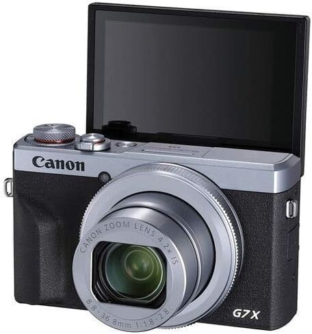 Canon PowerShot G7 X Mark III Camera w/ 1 Inch Sensor & 4k Video - Wi-Fi & Bluetooth Enabled (Silver) + Sunshine Photo Accessory Bundle (Renewed) in Saudi Arabia