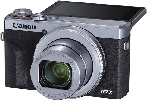 Canon PowerShot G7 X Mark III Camera w/ 1 Inch Sensor & 4k Video - Wi-Fi & Bluetooth Enabled (Silver) + Sunshine Photo Accessory Bundle (Renewed) in Saudi Arabia