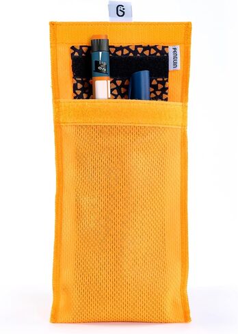 Penguin Insulin Cooler - حقيبة سفر للأنسولين المنشط بالماء للأقلام - مبرد سفر كبير للأنسولين بقياس 7.8 × 6.3 بوصة - يخزن الأنسولين بأمان عند درجة حرارة 64F-78F لمدة 45 ساعة - أسود in Kuwait