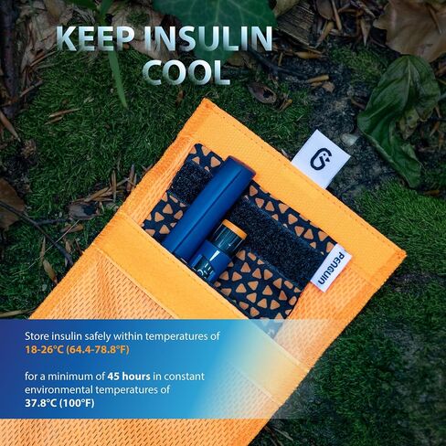Penguin Insulin Cooler - حقيبة سفر للأنسولين المنشط بالماء للأقلام - مبرد سفر كبير للأنسولين بقياس 7.8 × 6.3 بوصة - يخزن الأنسولين بأمان عند درجة حرارة 64F-78F لمدة 45 ساعة - أسود in Kuwait