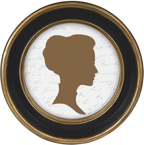 AELS 4x4 Inch Vintage Picture Frame, Elegant Antique Photo Frames with Glass Front, Photo Display, Tabletop Wall Hanging, Gift Ideas, Black Round with Gold Trim in Saudi Arabia
