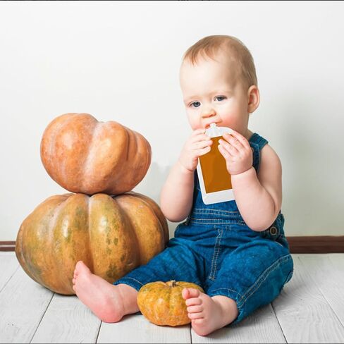 9Pcs Reusable Baby Food Pouches Filler Kit Baby Food Pouch Maker Portable Baby Food Pouches Refillable Kit for Kids in Kuwait