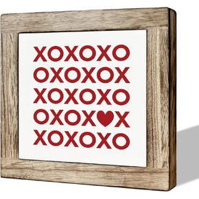 علامة XOXO، لافتات صندوق خشبي لديكور المنزل، علامة ديكور عيد الحب XO، علامة طاولة خشبية مزخرفة، ديكور XO أحمر، ديكور قائم بذاته لعيد الحب، ديكور نادي بار القهوة in Saudi Arabia