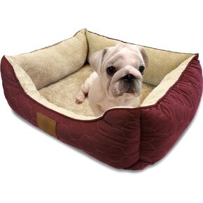 American Kennel Club Orthopedic Circle Stitch Cuddler Pet Bed, Taupe, 25x21 in Kuwait