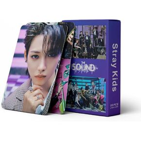 Gimuemi 55 قطعة من بطاقات الصور STRAY KIDS STRAY KIDS THE SOUND الألبوم الجديد بطاقات KPOP LOMO بطاقات الصور STRAY KIDS بطاقات الصور STRAY KIDS Merch بطاقات بريدية in Kuwait