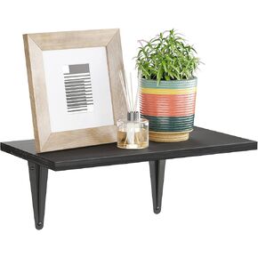 BAMFOX Floating Wall Shelf,Natural Bamboo Wall Storage Shelf for Bedroom, Living Room, Bathroom, Kitchen, Office and More,9.1x4.1x3.5 inch in Kuwait