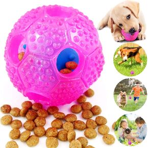 Puppy Toys Interactive Dog Toys Dog Chew Toys Ball for Small Medium Dogs Chew Teething Teeth Cleaning Treat Food Dispensing Tough Durable Rubber Pet Ball Cleans Teeth Dog Balls (Blue)