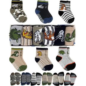 Tiny Captain Baby Toddler Boys and Girls Dinosaur Grip Socks 1 Year Old Non Slip Gift Ages 1-3 Ankle and Crew Socks in Kuwait