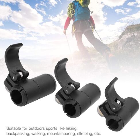 Yosoo Health Gear تسلق عصا القفل، 3 قطع 14 16 18 مم المطاط المشي القطب الوجه قفل قابل للتعديل الرحلات القطب كليب قصب رفرف قفل الملحقات العالمية للمشي لمسافات طويلة، وحقائب الظهر، وتسلق الجبال in Saudi Arabia