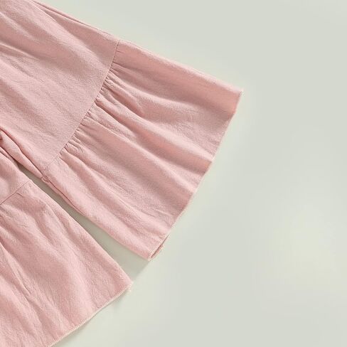 Kids Toddler Baby Girl Spring Summer Outfits Short Sleeve Shirts Lace T-shirt with Jean Pants 2Pcs Clothes Set in Saudi Arabia
