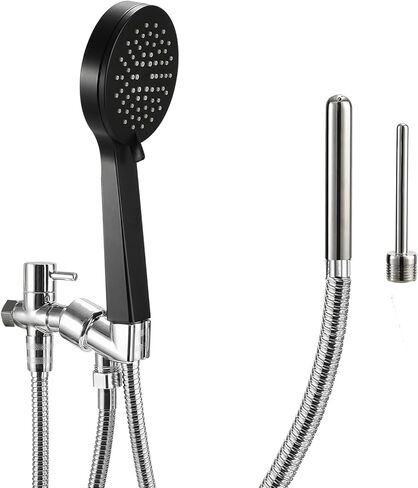 نظام حقنة شرجية للاستحمام مع رأس دش، منظف محمول للرجال والنساء، مرفق دش حقنة شرجية يتضمن فوهتين معدنيتين من الفولاذ المقاوم للصدأ، ومحول وخرطومين in Kuwait