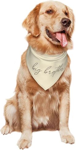 تم ترقية vercosee إلى Big Brother Dog Bandana Gender Reveal Dog Bandana Reversible، قريبًا سيصبح الأخ الأكبر، كلب إعلان الطفل (أبيض) in Saudi Arabia