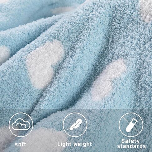 Kid Nation Baby Blankets for Girls Boys Toddler Double-Sided Heart Blanket,40"X 30"Soft Plush Crib Blanket Fluffy Baby Quilt Newborn Stroller Blanket,Light Pink in Kuwait