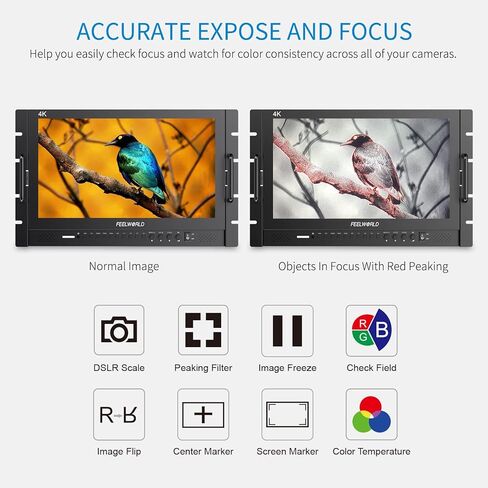 شاشة LCD للبث على حامل من Feel WORLD مقاس 17.3 بوصة 7RU مع مدخل ومخرج 3G-SDI HDMI YPbPr بدقة Full HD 1920×1080 in Saudi Arabia