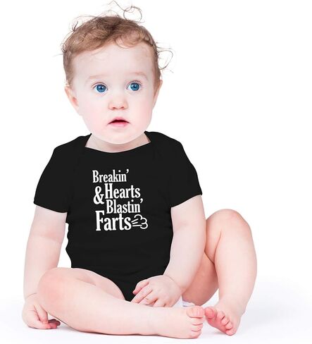 Breakin' Hearts & Blastin' Farts - Pop Humor Funny Baby Bodysuit in Kuwait