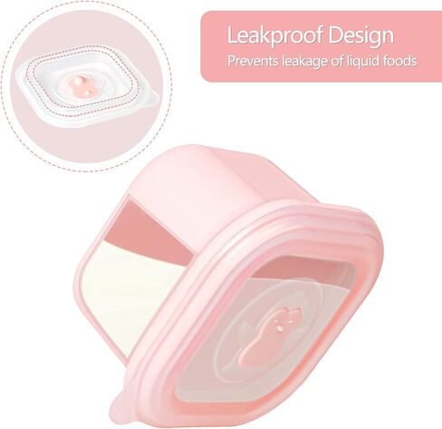 Termichy Baby Food Containers, 4 Pack Leakproof Silicone Baby Food Jars with Lids, Microwave, Freezer & Dishwasher Safe, Food Storages Prefer for Daycare-No Glass (4x3OZ, Blue) in Kuwait