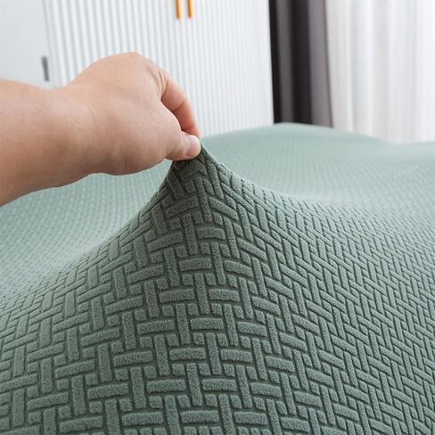 Armless Sofa Bed Cover Futon Slipcover Velvet Stretch Spandex Folding Sofa Couch Non-Armrest Furniture Protector (Velvet Bright Teal) in Saudi Arabia