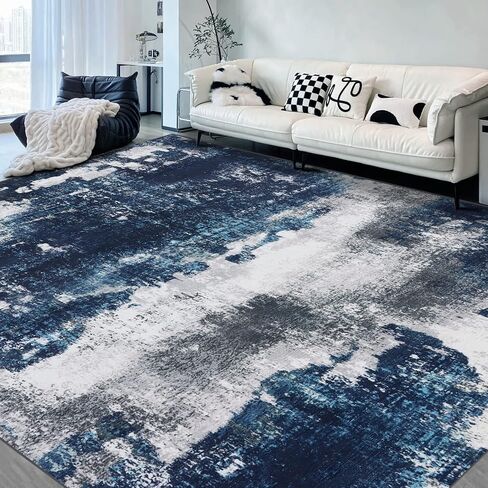 منطقة البساط سجاد غرفة المعيشة: 3 × 5 سجادة غرفة نوم صغيرة ناعمة غير قابلة للغسل، سجادة تجريدية حديثة لغرفة الطعام، المنزل، المكتب، المطبخ تحت أرضية الطاولة - بيج in Kuwait