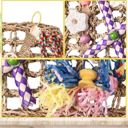Grddaef Rabbit Toys, Bunny Cage Hanging Chew Toys and Treats for Guinea Pigs Chinchillas Hamsters Rats Other Small Pets Teeth Grinding in Kuwait