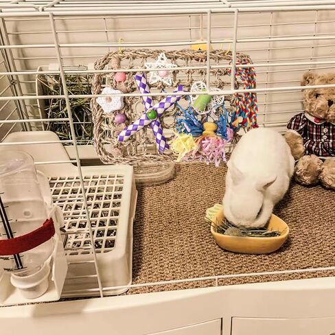 Grddaef Rabbit Toys, Bunny Cage Hanging Chew Toys and Treats for Guinea Pigs Chinchillas Hamsters Rats Other Small Pets Teeth Grinding in Kuwait