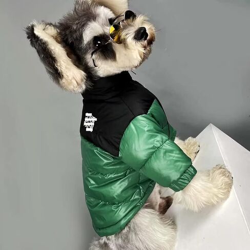 Dog Winter Coat Duck Down Jacket for Small Medium Dogs-Thicken Dog Coat Windbreaker Puppy Winter Clothes for Cold Weather Snowday (Green, Medium) in Saudi Arabia