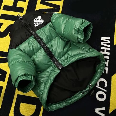 Dog Winter Coat Duck Down Jacket for Small Medium Dogs-Thicken Dog Coat Windbreaker Puppy Winter Clothes for Cold Weather Snowday (Green, Medium) in Saudi Arabia