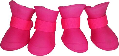 Pet Life All-Terrain Protective Rubber Dog Booties with Rubberized Micro-Grips - Waterproof Dog Shoes Designed for Year-Round Usage - Set of 4 Dog Boots in Saudi Arabia