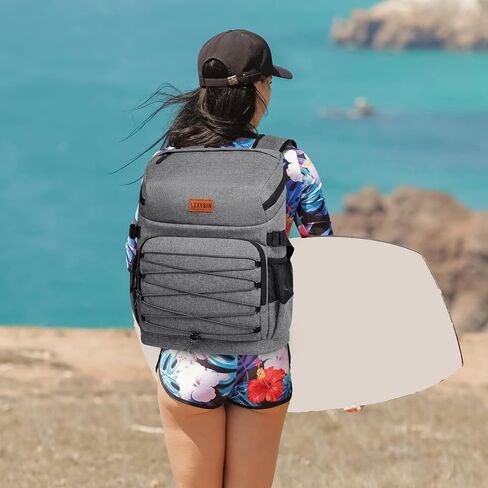 حقيبة ظهر مبرد للنساء، حقيبة ظهر صغيرة ناعمة على الشاطئ، 25 علبة حقيبة ظهر تبريد مقاومة للماء معزولة مانعة للتسرب للتنزه سيرًا على الأقدام والتجديف بالكاياك والنزهات in Kuwait