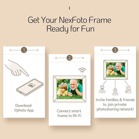 إطار صورة رقمي كبير مقاس 14 بوصة من NexFoto بسعة 32 جيجابايت مع جهاز تحكم عن بعد، وإطار خشبي للصور الرقمية WiFi مع شاشة تعمل باللمس IPS، وسهل مشاركة الصور أو مقاطع الفيديو عبر التطبيق، هدية للأجداد in Kuwait