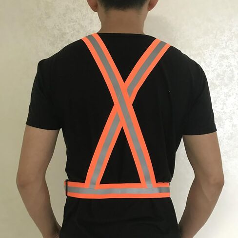 DLTWXY Running Reflective Vest Elastic Adjustable Reflective Vest 2 Pieces with 4 High-Visibility Reflective Belts for Nighttime Running Biking Motorcycle Dog Walking fits Men Women Kids in Saudi Arabia