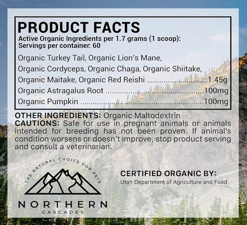 مكمل مناعة الكلاب من نورثرن كاسكيدز يدعم فطر سوبرفوود لتقوية جهاز المناعة K9 وزيادة الحيوية in Kuwait