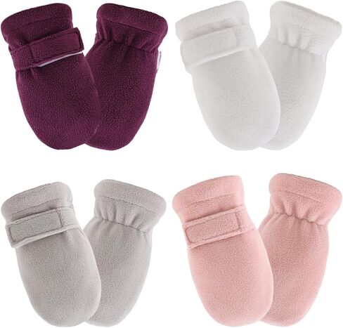 Zsedrut No Scratch Baby Mittens Toddler Infant Fleece Lined Gloves Winter Warm Mitten for Baby Boys Girls in Saudi Arabia