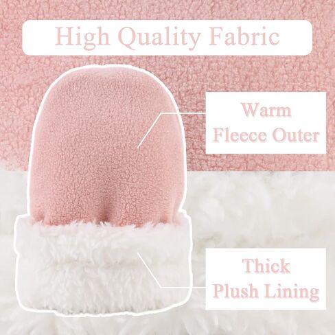 Zsedrut No Scratch Baby Mittens Toddler Infant Fleece Lined Gloves Winter Warm Mitten for Baby Boys Girls in Saudi Arabia