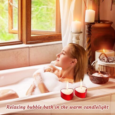 هوتوب 6 قطع من علب معدنية على شكل قلب مع اغطية، علب حلوى عيد الحب، علب حلوى فارغة على شكل قلب، علب كنوز لعيد الحب واعياد الميلاد (احمر) in Kuwait