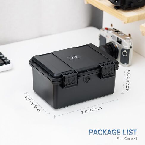 JJC Sturdy Secure 35mm Film Case Canister Holder, IP67 Waterproof | Container for 15 Rolls 35mm Negative Film, Anti-Shock Light-Sealed Negative Film Organizer Storage Box for Travel (No Film in Saudi Arabia