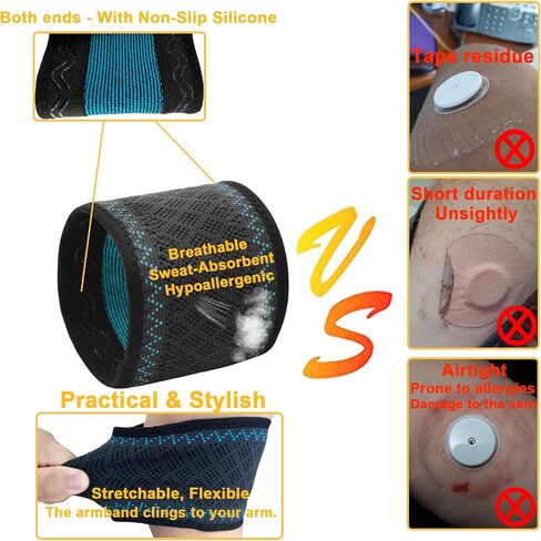 Diabetes Insulin Arm Band for Freestyle Libre Omnipod Dexcom Sensor Covers Fixation Insulin Pod Monitoring Systems(Purple,M-Large) in Saudi Arabia
